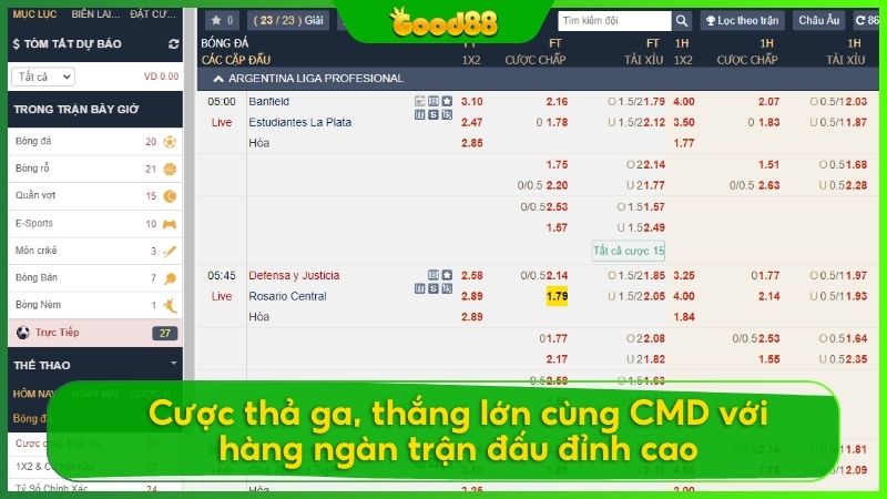 CMD thể thao được đánh giá cao từ hiệp hội cờ bạc thế giới