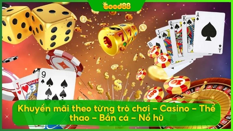 Nhà cái Good88 luôn ưu ái đặc biệt cho thành viên của mình qua chương trình ưu đãi từng trò chơi