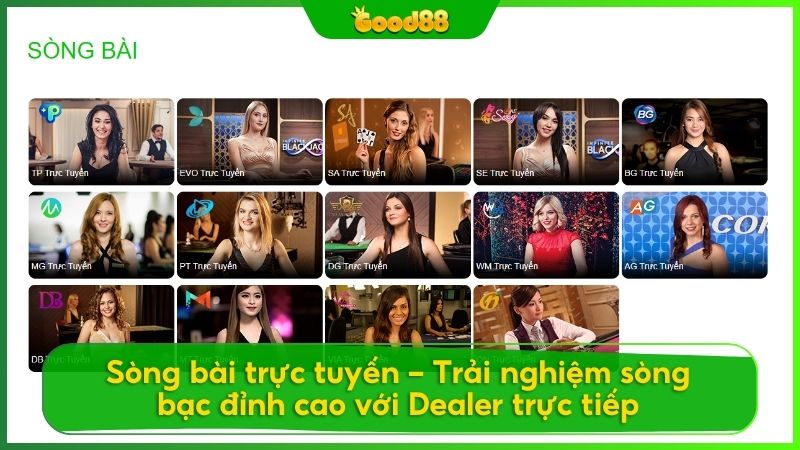 Dealer xinh đẹp và chuyên nghiệp - Người chơi sẽ trải nghiệm các trò chơi sòng bài trực tuyến đẳng cấp từ các thương hiệu uy tín toàn cầu