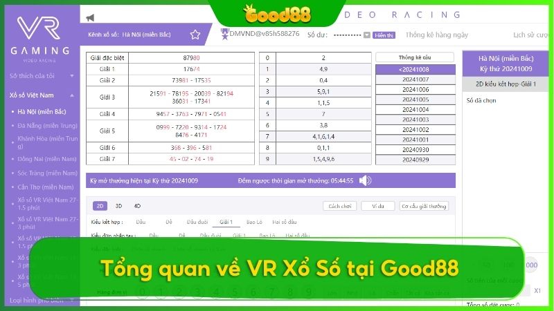 Khám phá sảnh VR Xổ Số tại Good88