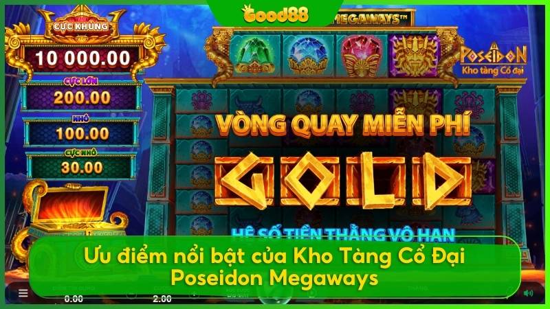 Cách chơi Poseidon Megaways với Rolling Reels và hệ số nhân lũy tiến